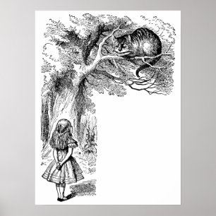 Vintage Alice in Wonderland, Cheshire Cat Poster