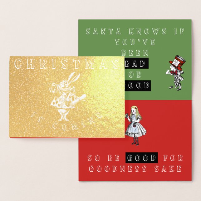 Vintage Alice in Wonderland Christmas Card (Display)