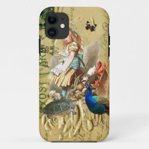 Vintage Alice in Wonderland collage iPhone 11 Case