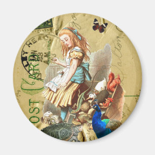 Vintage Alice in Wonderland collage Magnet