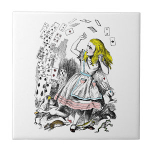 Vintage Alice in Wonderland Deck of Cards Tile
