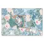 Vintage Alice In Wonderland Decoupage Pink Roses