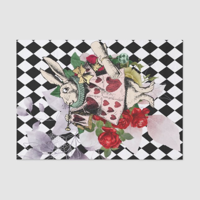 Vintage Alice in Wonderland Decoupage Tissue Paper (Front)