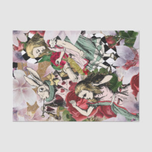 Vintage Alice in Wonderland Decoupage Tissue Paper