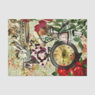Vintage Alice in Wonderland Decoupage Tissue Paper