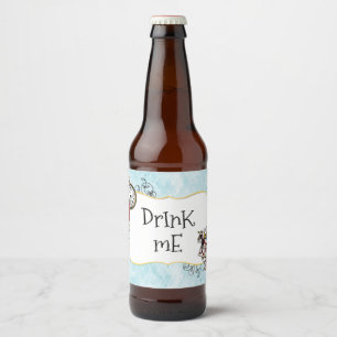 Vintage Alice in Wonderland Drink Me Beer Bottle Label