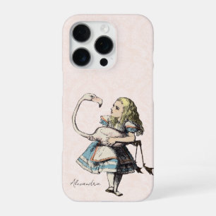 Vintage Alice In Wonderland Holding Flamingo iPhone Case