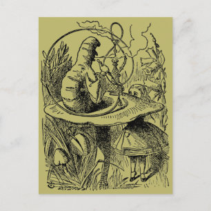 Vintage Alice in Wonderland Hookah Caterpillar Postcard
