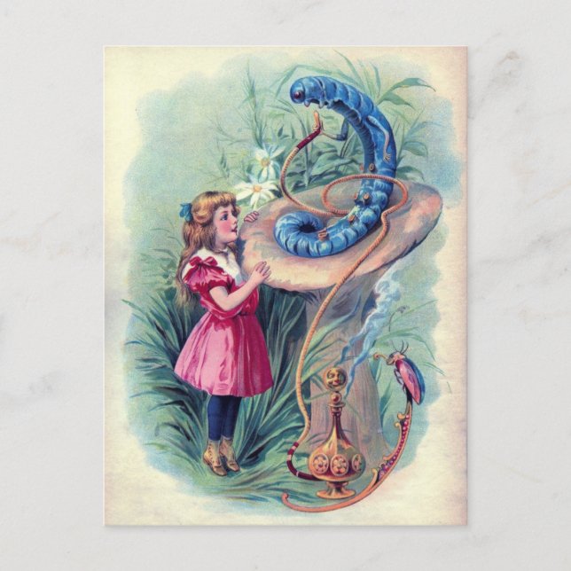 Vintage Alice in Wonderland Illustration Postcard (Front)