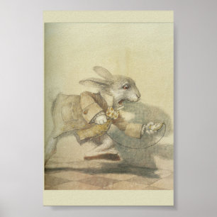 Vintage Alice in Wonderland Illustration Poster