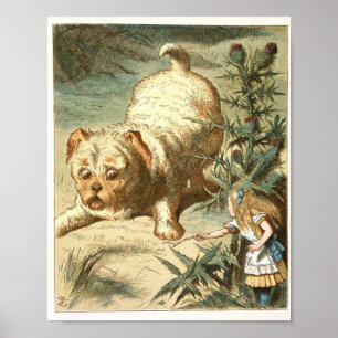 Vintage Alice in Wonderland Illustration Poster