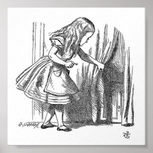 Vintage Alice in Wonderland Illustration Poster