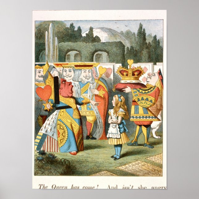 Vintage Alice in Wonderland Illustration Poster (Front)