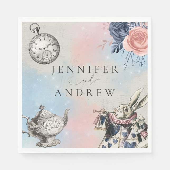 Vintage Alice in Wonderland Napkins (Front)