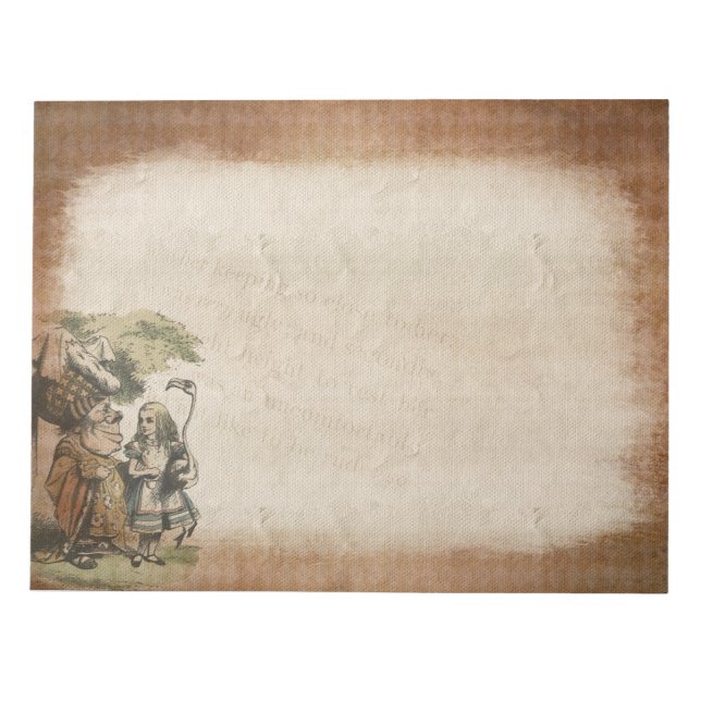 Vintage Alice in Wonderland Notepad (Front)