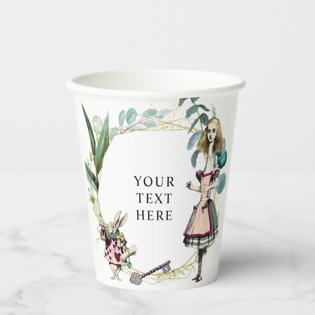 Vintage Alice in Wonderland  Paper Cups (Front)