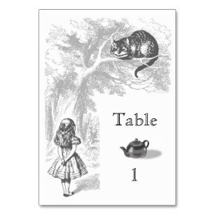 Vintage Alice in Wonderland Party Table Card