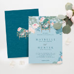 Vintage Alice In Wonderland Pink Roses Wedding Invitation<br><div class="desc">Invite your guests to your fairytale wedding in wonderland with our beautifully designed vintage Alice in Wonderland-themed wedding invitation. Perfect for a fairytale vintage wedding. Our design features own hand-drawn original florals and artwork. We've meticulously restored the iconic Alice in Wonderland illustrations by hand sketching them and bringing them to...</div>