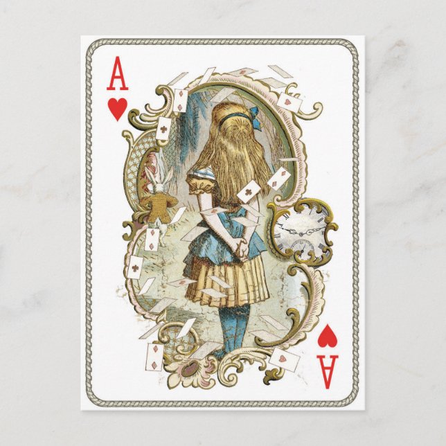 Vintage Alice in Wonderland Postcard (Front)