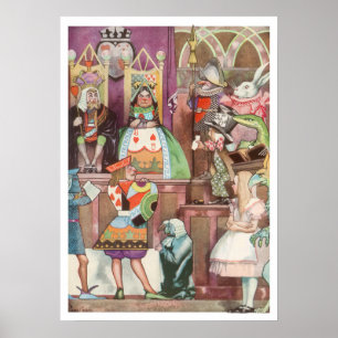 Vintage Alice in Wonderland, Queen of Hearts Poster