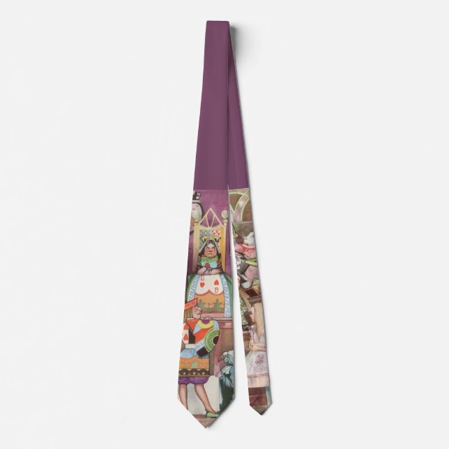Vintage Alice in Wonderland, Queen of Hearts Tie (Front)