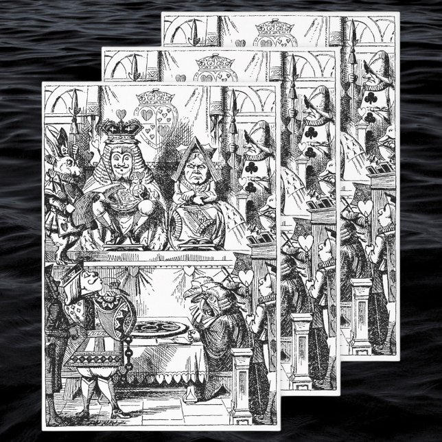 Vintage Alice in Wonderland, Queen of Hearts Trial Wrapping Paper Sheet (Creator Uploaded)