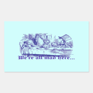 Vintage Alice in Wonderland Rectangular Sticker