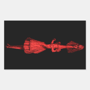 Vintage Alice in Wonderland Rectangular Sticker