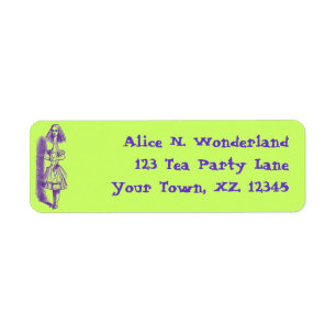 Vintage Alice in Wonderland Return Address Label
