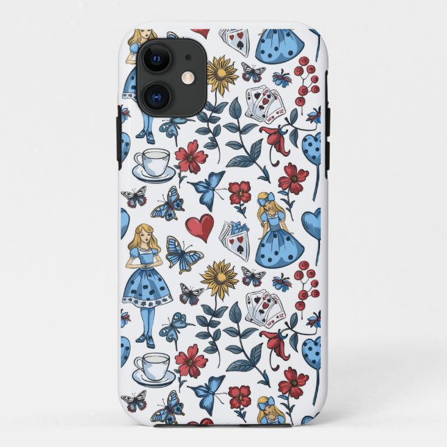 Vintage Alice in Wonderland Seamless Pattern  Case-Mate iPhone Case (Back)