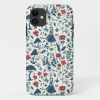 Vintage Alice in Wonderland Seamless Pattern 
