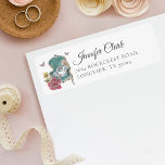 Vintage Alice in Wonderland Sitting In Green Chair Return Address Label<br><div class="desc">Beautifully designed vintage Alice in Wonderland address label. Perfect for Alice in Wonderland lovers. Features a mix of our own hand-drawn original florals and artwork. We've meticulously restored the iconic Alice in Wonderland illustrations by hand sketching them and bringing them to life with beautiful watercolor undertones. The design features Alice...</div>