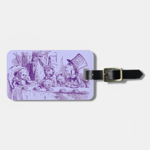 Vintage Alice in Wonderland Tea Party Luggage Tag