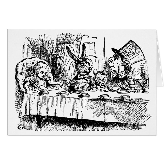 Vintage Alice in Wonderland, Tea Party Scene (Front Horizontal)