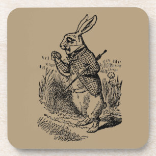 Vintage Alice in Wonderland the White Rabbit Watch Coaster