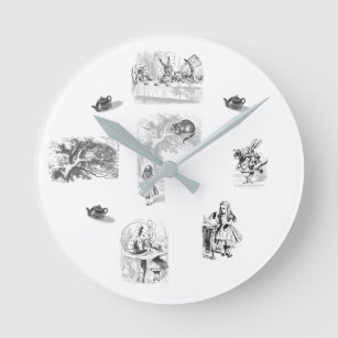 Vintage Alice in Wonderland Themed Clock