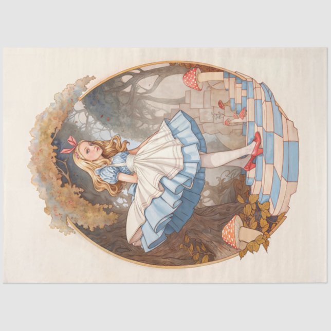 Vintage Alice in Wonderland Tissue Paper (Front)