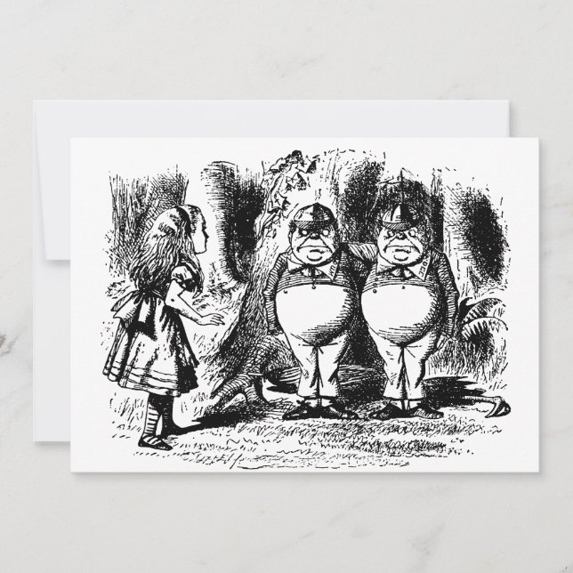 Vintage Alice in Wonderland, Tweedledum Tweedledee (Front)