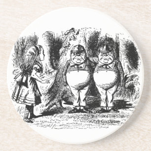 Vintage Alice in Wonderland, Tweedledum Tweedledee Coaster