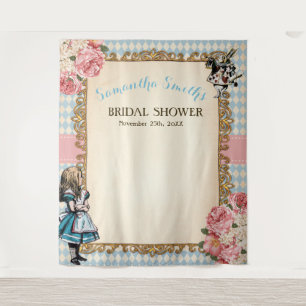 Vintage Alice in Wonderland Welcome Bridal Shower Tapestry