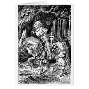 Vintage Alice in Wonderland White Knight on Horse