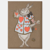 Vintage Alice in Wonderland White Rabbit Herald