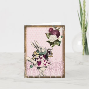 Vintage Alice in Wonderland White Rabbit Note Card