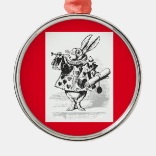 Vintage Alice in Wonderland White Rabbit Ornament