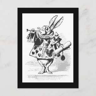 Vintage Alice in Wonderland White Rabbit Postcard