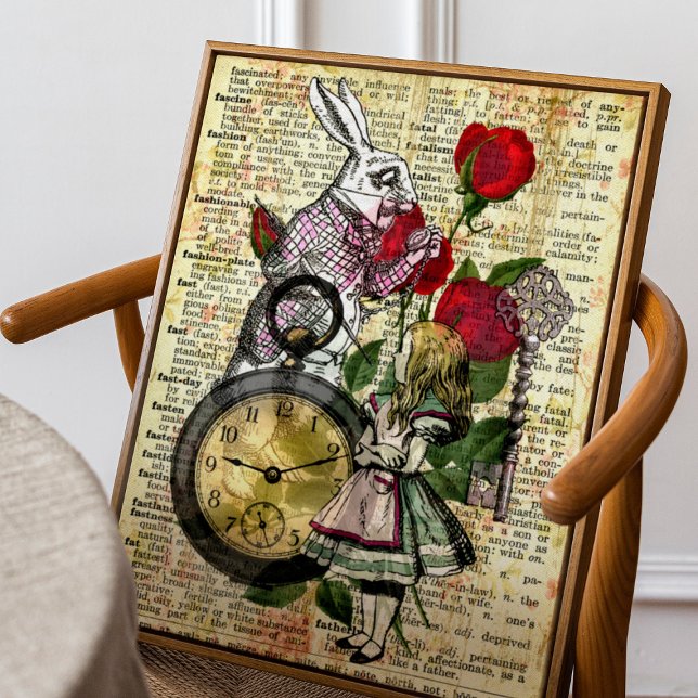 Vintage Alice in Wonderland White Rabbit Poster (Creator Uploaded)