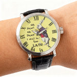 Vintage Alice in Wonderland White Rabbit Quote Watch<br><div class="desc">Vintage Alice in Wonderland Quote Watch - Oh dear oh dear don't miss this one! Full of charm and character this watch is inspired by the white rabbit from the Alice in Wonderland book. This awesome Alice In Wonderland wrist watch features the white rabbit in the classic scene where he...</div>