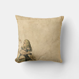 Vintage Alice in Wonderland with Flamingo Cushion