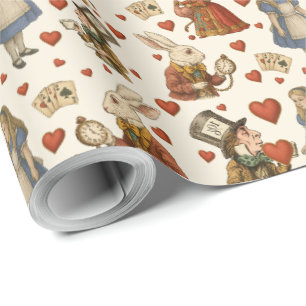 Vintage Alice in Wonderland Wrapping Paper