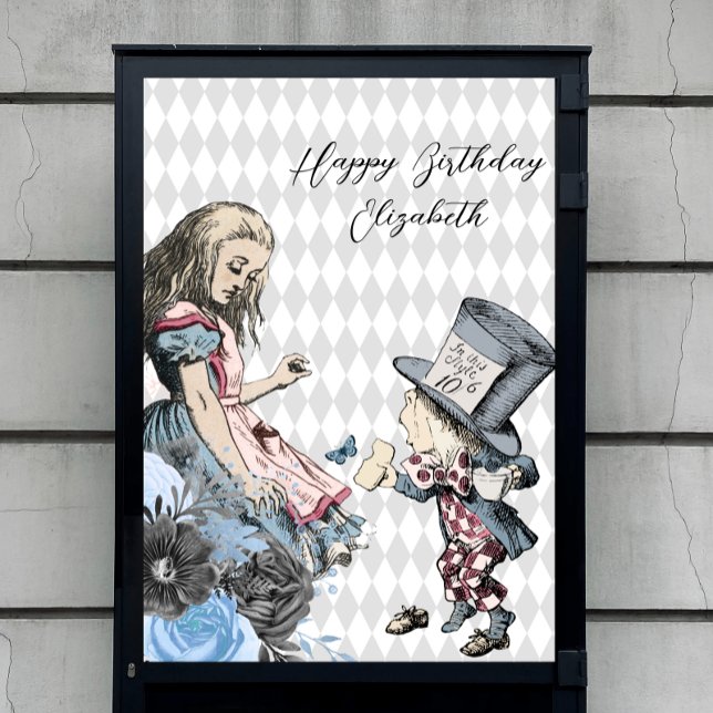 Vintage Alice & Mad Hatter Customisable  Poster (Creator Uploaded)